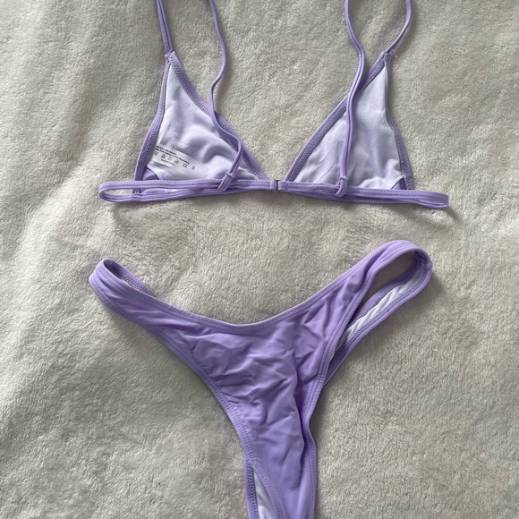Lilac purple triangle bikini - Picture 4 of 4